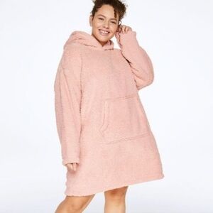 Pink Victoria Secret Cozy Pink Sherpa Hoodie NWOT